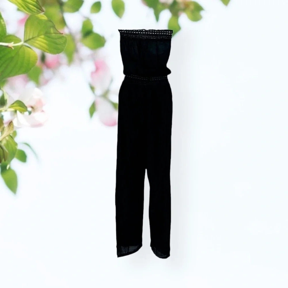 EIGHT Sixty Strapless Jumpsuit Size Medium - Picture 4 of 6